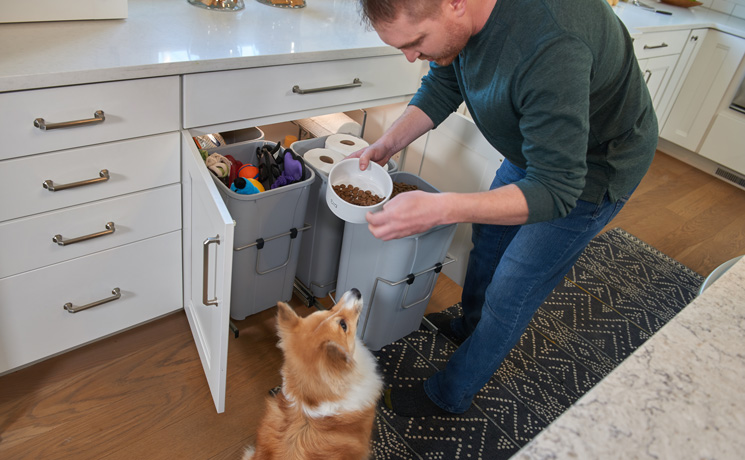 Waste bins are ideal for keeping food and other items you need for the dog