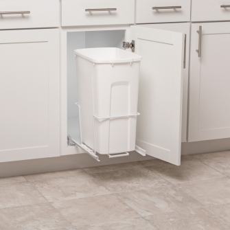 Two-way Single 35 qt Pullout Waste Bin Narrow